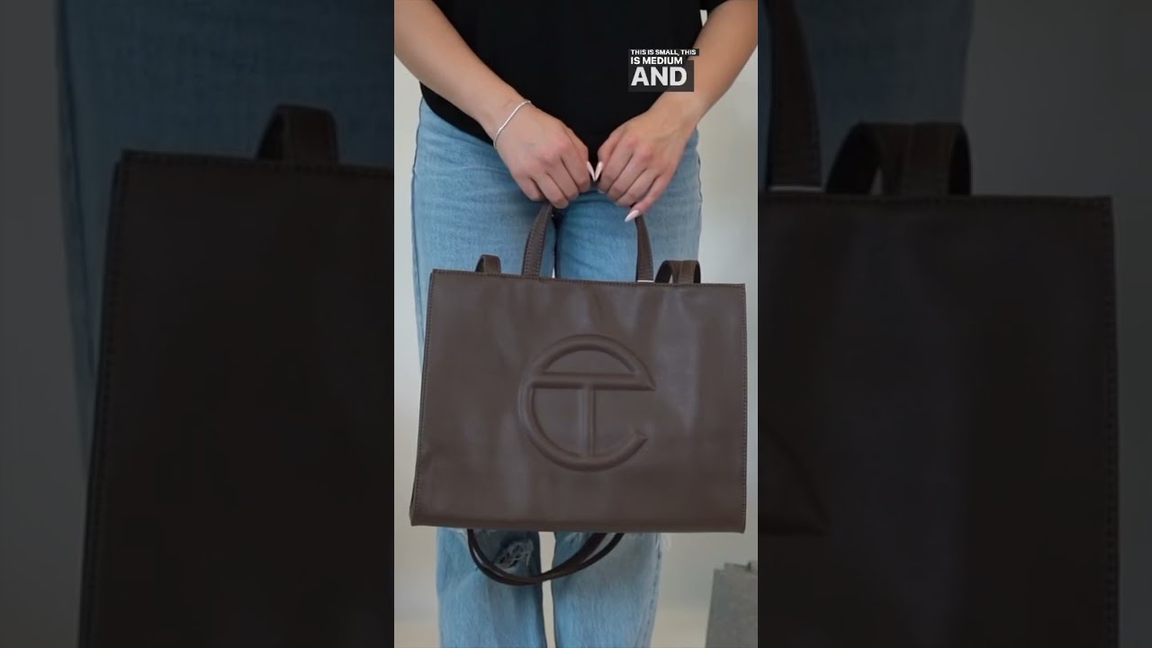How big are Telfar bags? #luxury #fashion #telfar #bags #review #tryon #telfarsizes