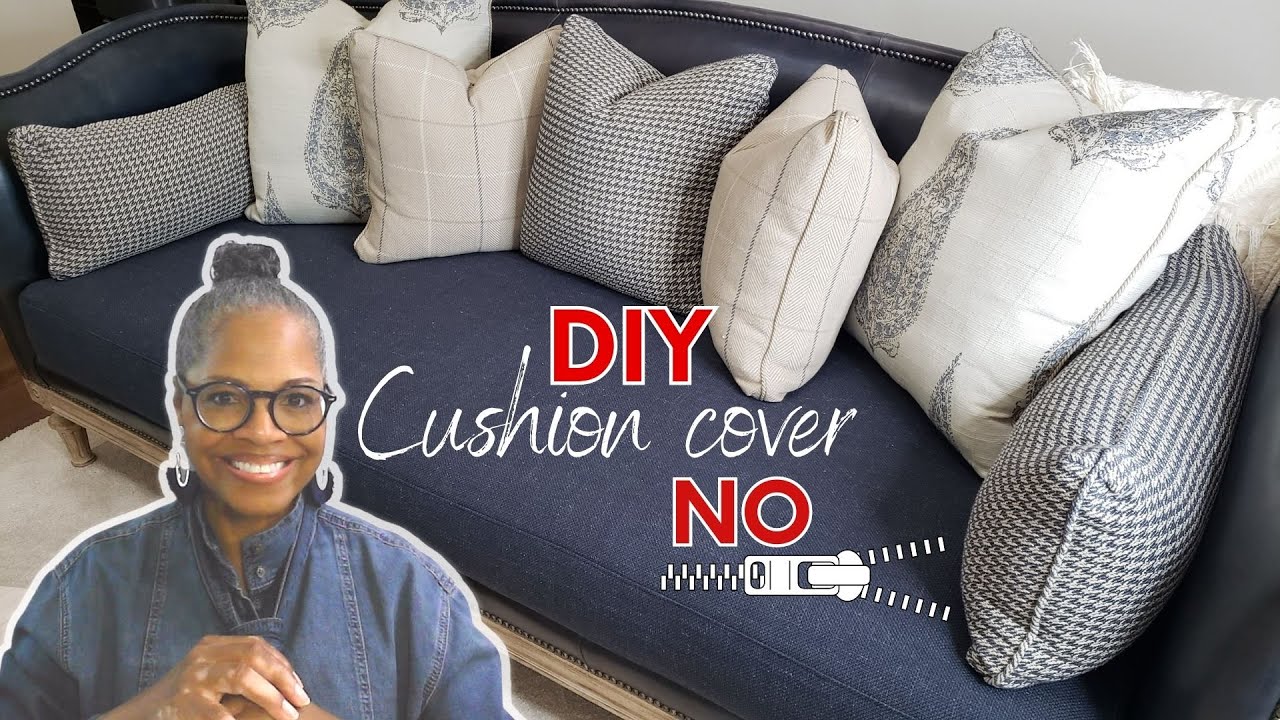 DIY A Sofa Cushion Cover Without A Zipper! A PROFESSIONAL LOOK YOU WILL ❤️! Wesley Hall Camden Sofa