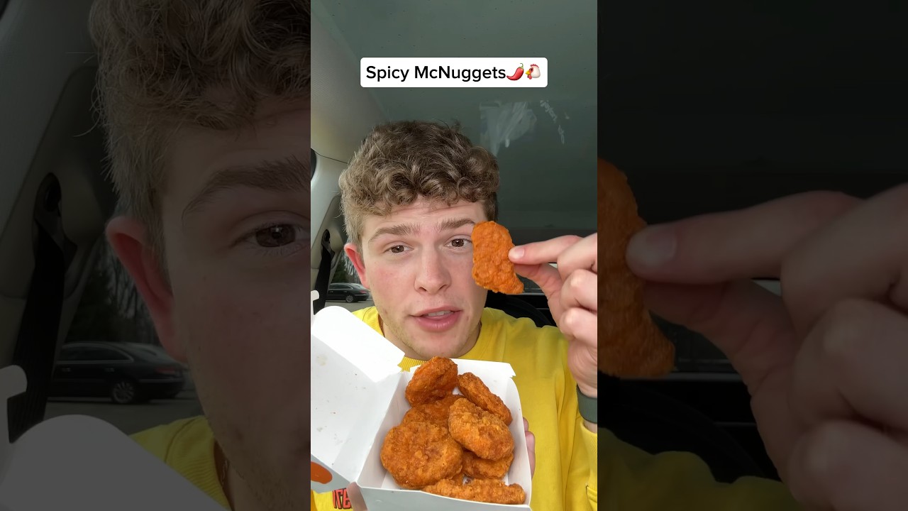 Eating McDonald’s NEW Spicy McNuggets Food Hack!