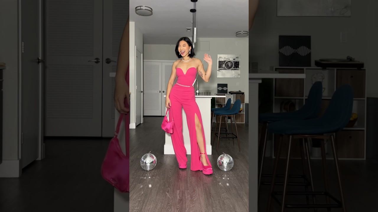 hot pink everything 💖💞💓 Would you rock a jumpsuit to prom?⚡️OUTFIT IN DESCRIPTION ‼️