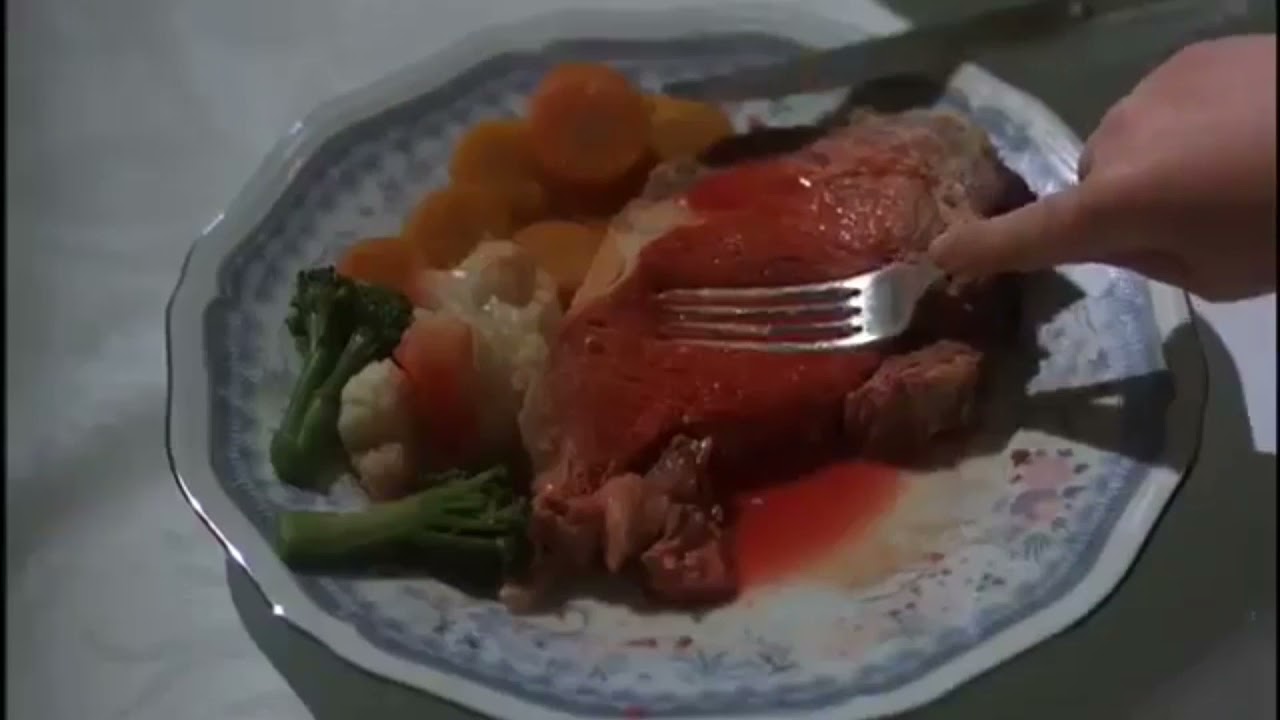 Mommie Dearest Movie Christina Doesn't Eat The Plate Scene
