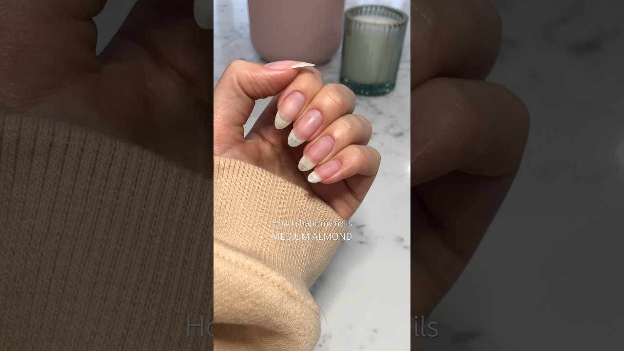 How to get almond shape nails AT HOME | DIY Nail Tutorial | #manicure #nails #tutorial