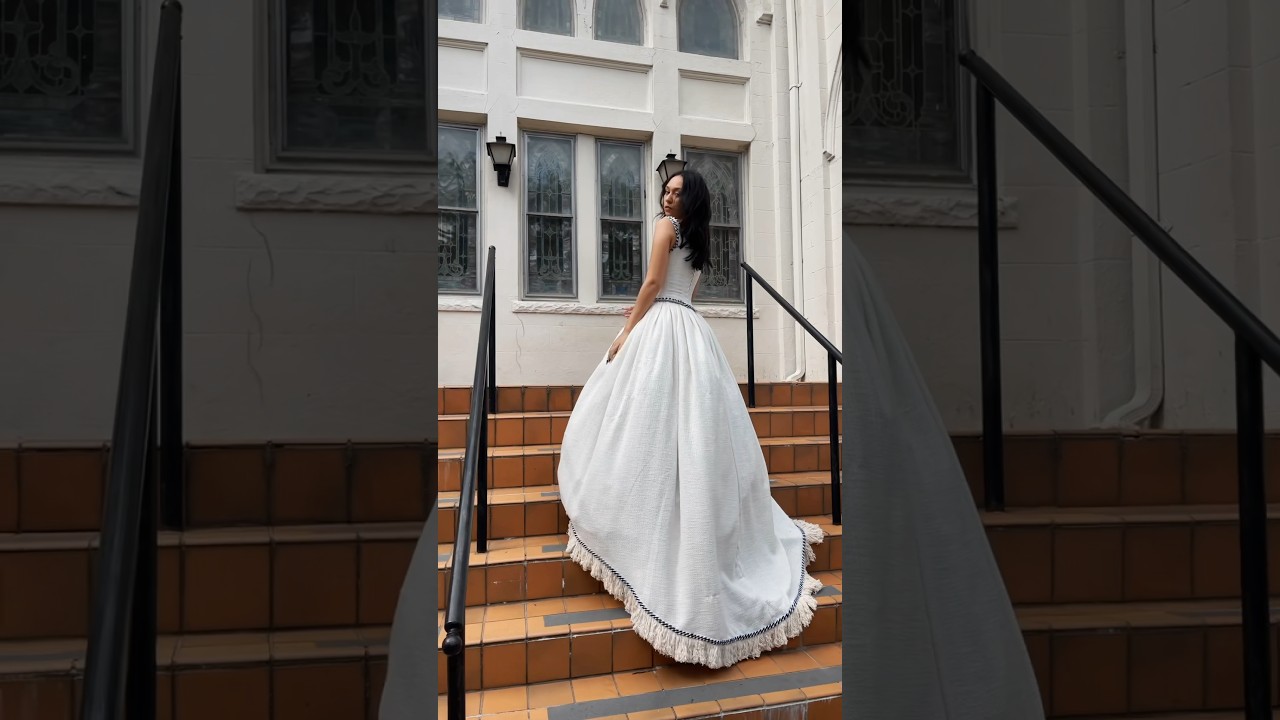 TRYING IT ON!! Recreating Dua Lipa's Met Gala Dress (Vintage Chanel Wedding Gown) // Part 9 #shorts