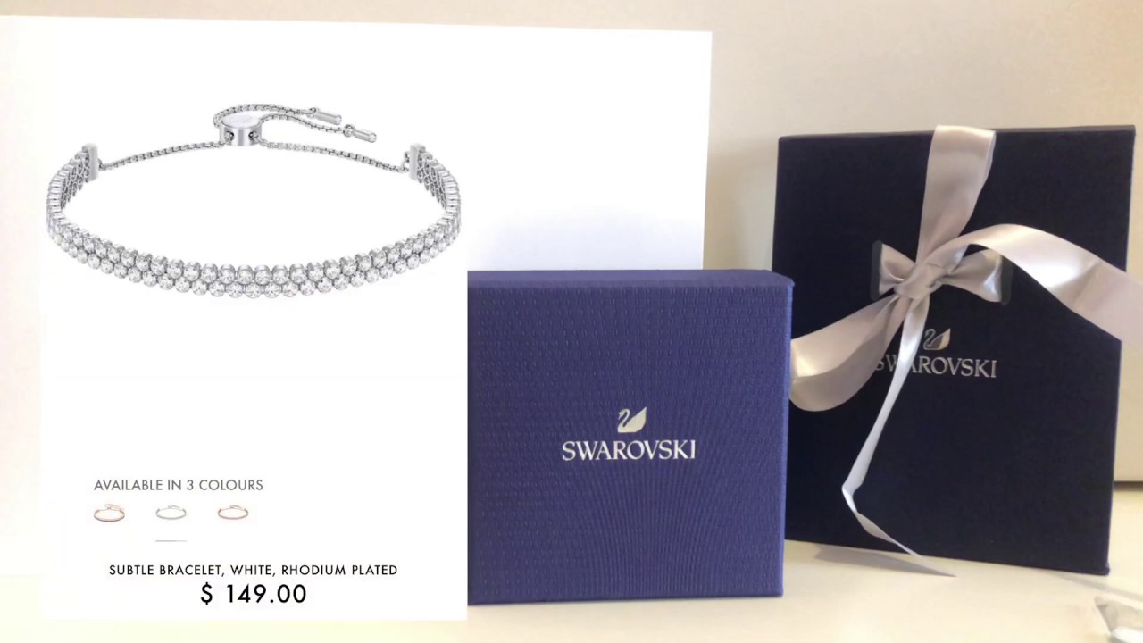 Swarovski SUBTLE BRACELET, WHITE, RHODIUM PLATED unboxing