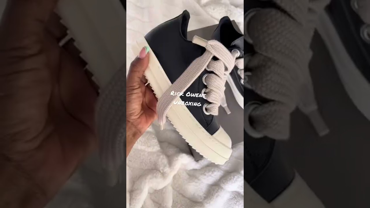 Rick Owens unboxing| Rick Owens black jumbo low sneakers