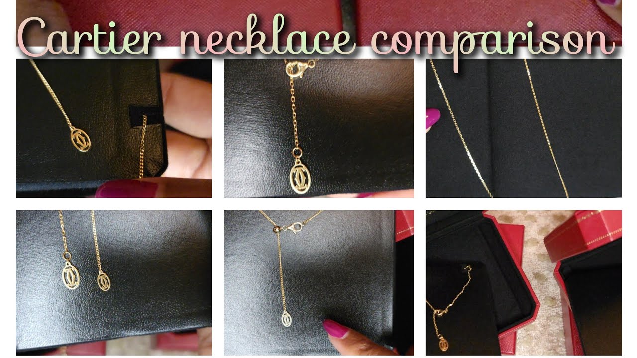 Cartier necklace comparison | D'amore vs. adjustable chain