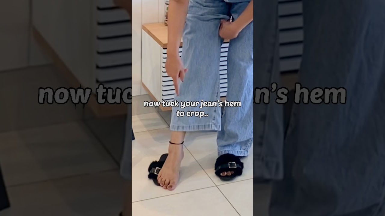 Style hack for baggy jeans #fashion #shorts #youtubeshorts #fyp #shortsvideo #style #youtuber #fypシ