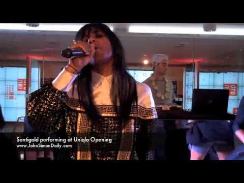 Santigold performing at Uniqlo Fifth Avenue Store Opening
