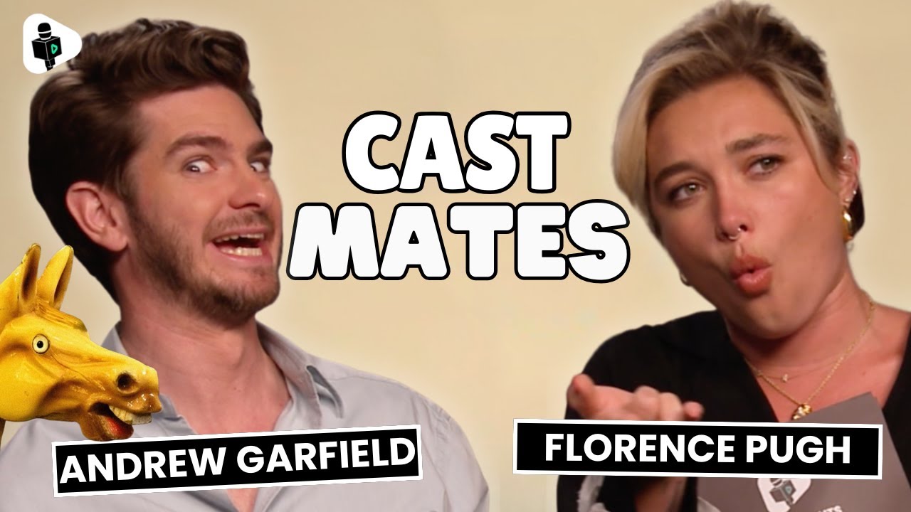 Andrew Garfield & Florence Pugh CHAOTIC Friendship Test 🤣 We Live In Time Interview!