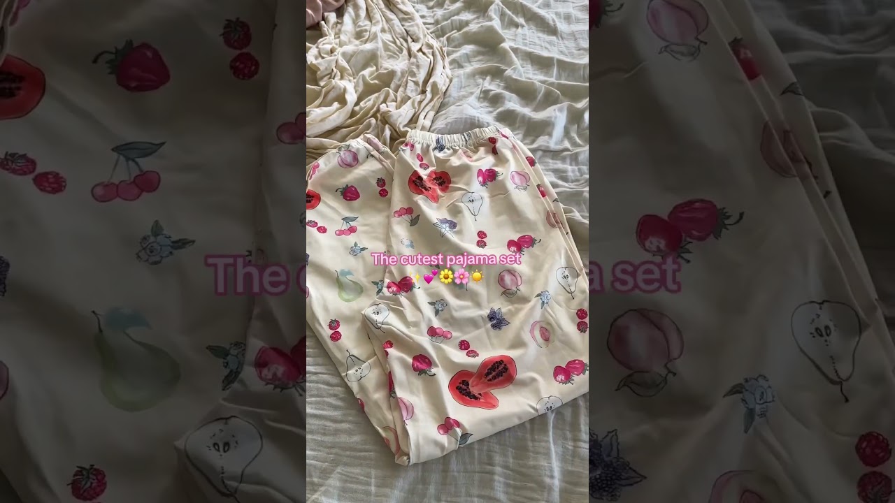 The cutest pajama set! ✨💕☀️🌸 #pajamas #fruitpajamas