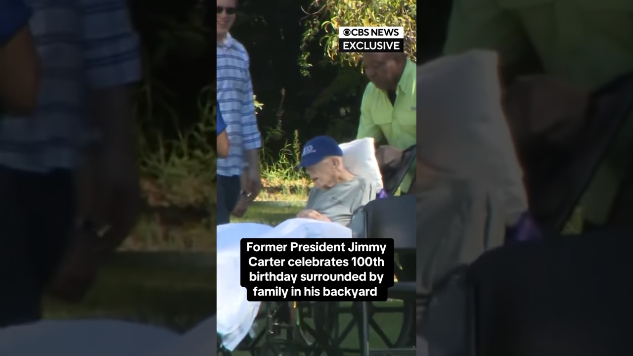 Former President Jimmy Carter celebrates 100th birthday #shorts