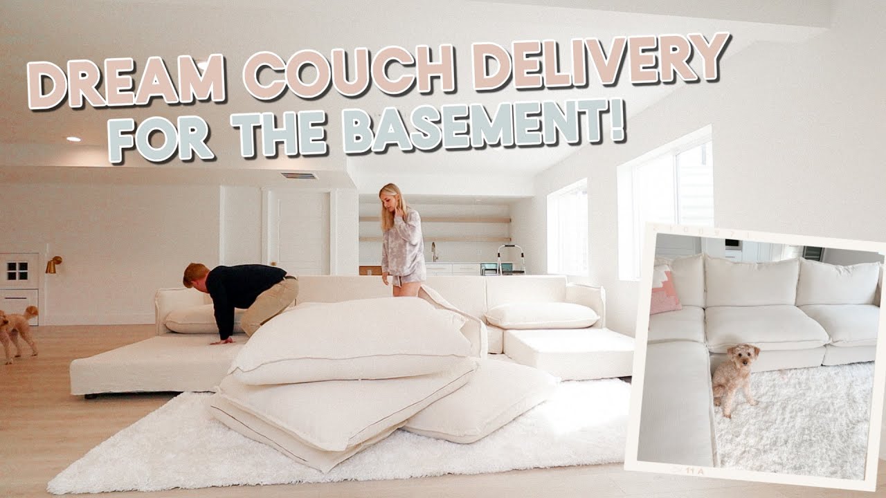 new couch delivery for the basement + shopping!
