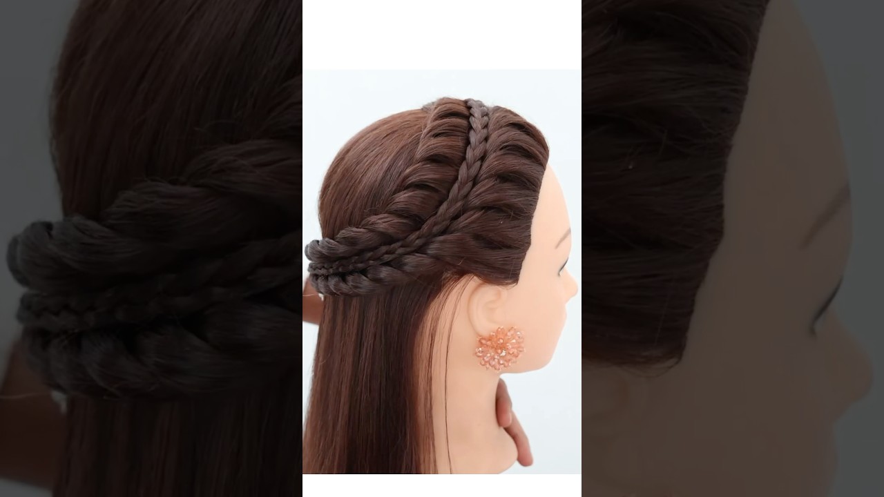 Beautiful hairstyle for lehenga #hairstyle #weddinghairstyle