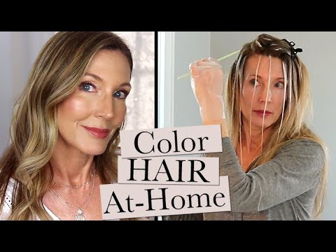 How To Color Your Hair At Home | Grey Roots + No Foil Highlights