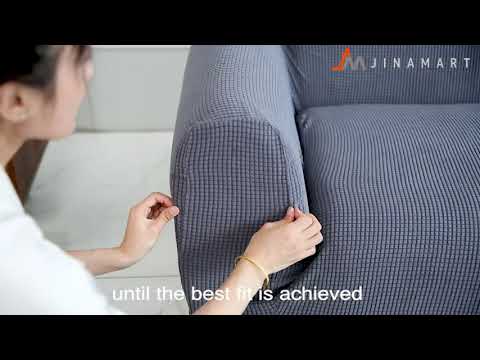 JINAMART Couch Cover-One Piece Sofa Cover Instruction
