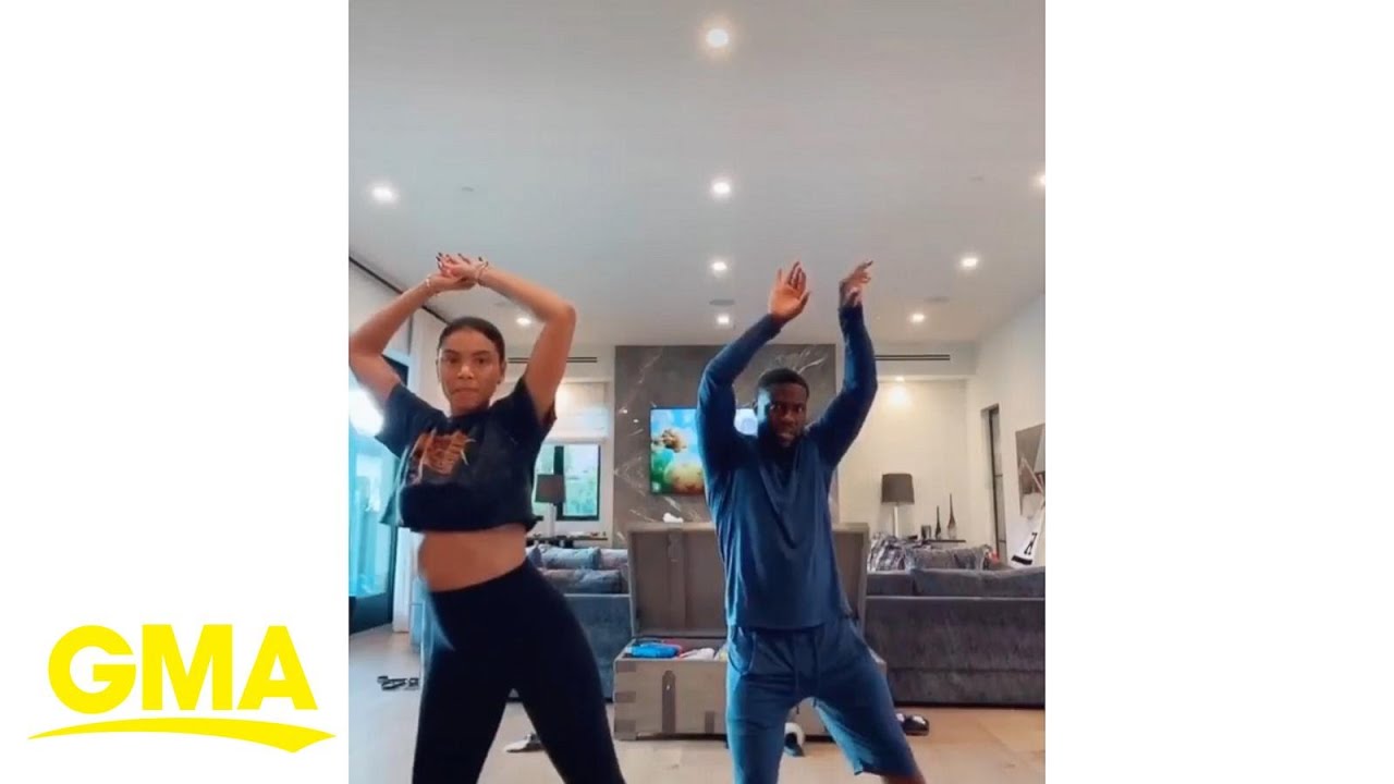 Kevin Hart and Eniko Parrish dance to ‘Thriller’ for a fun quarantine date night l GMA Digital