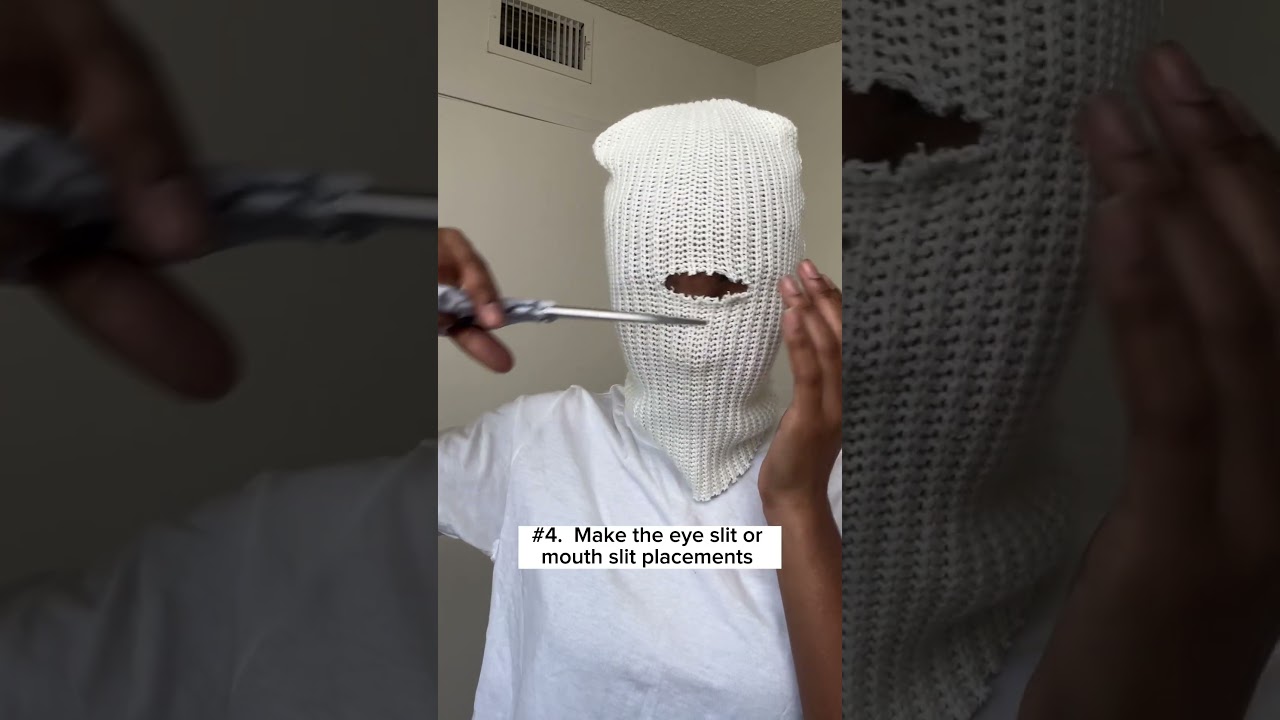 5 easy steps to make a Balaclava mask in 10 min. #skimask #fashionhacks # #fashiondiy #balaclava