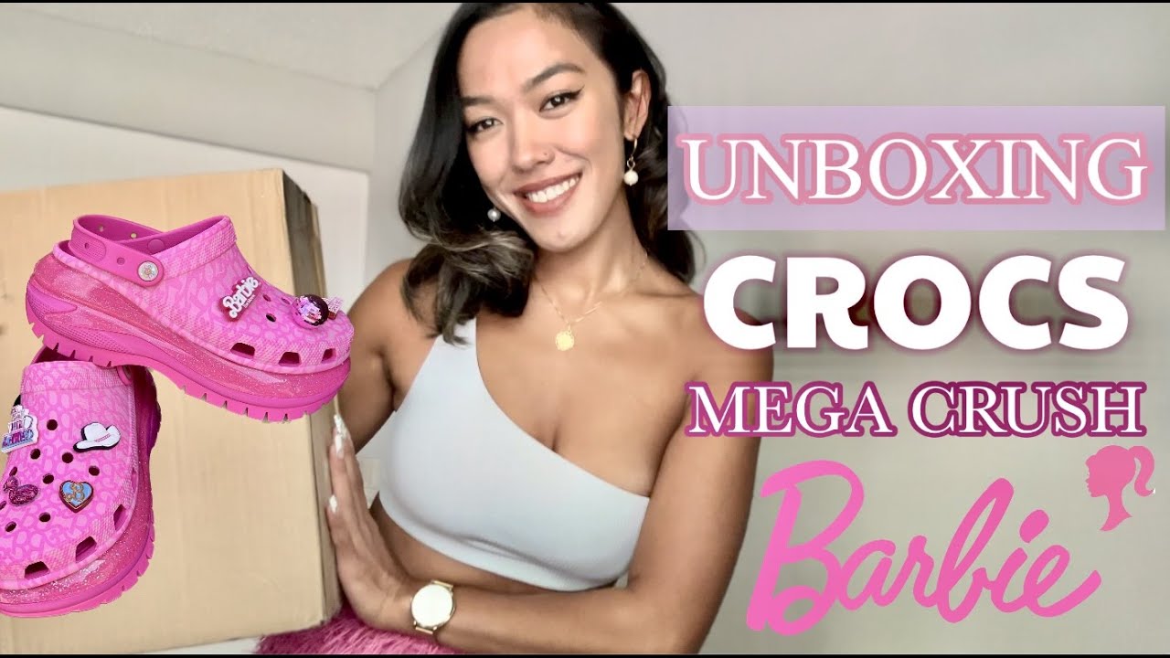 Barbie Mega Crush Crocs Unboxing + Try On