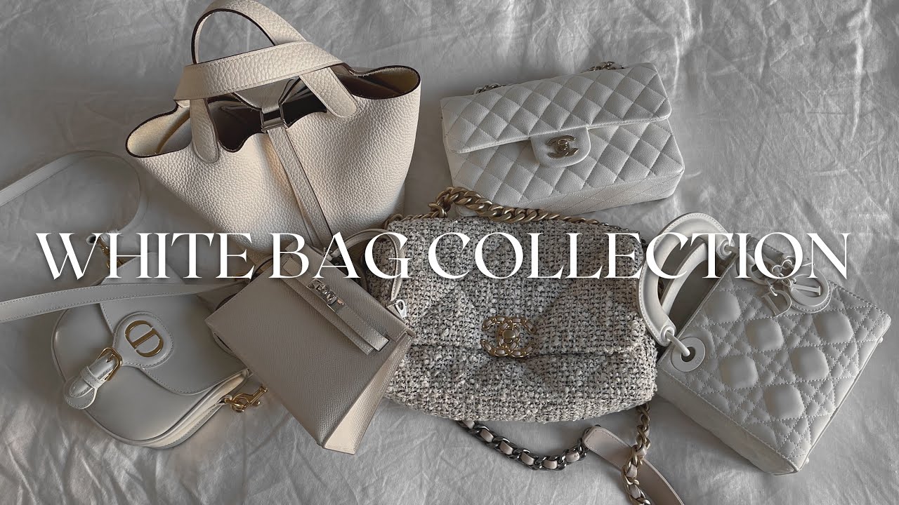 MY WHITE HANDBAG COLLECTION | * MY MOST USED, COLOR TRANSFER & WEAR AND TEAR * HERMÈS, CHANEL & DIOR