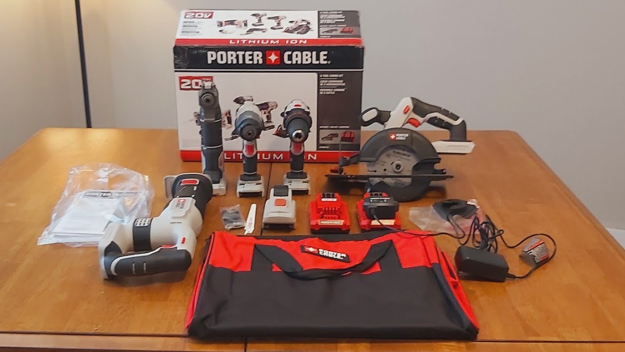 Porter Cable 20V 6 Tool Combo Kit Unboxing and Demo Video