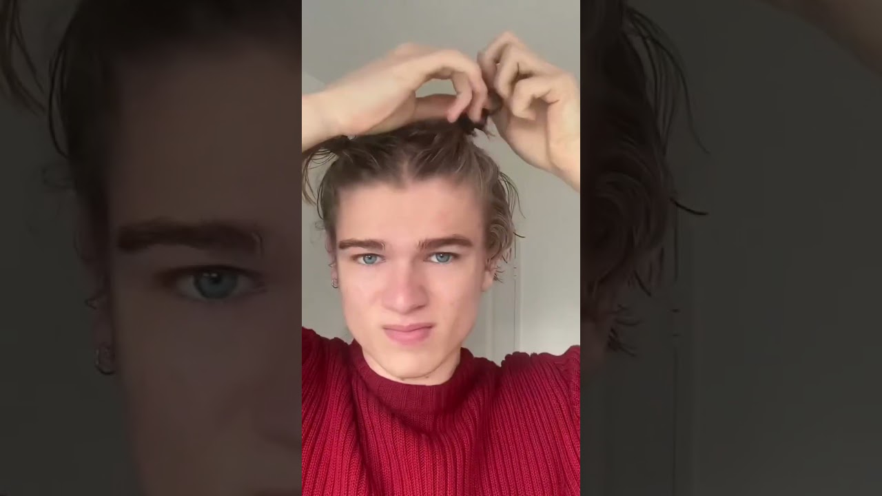 Easy middle part curtains hack