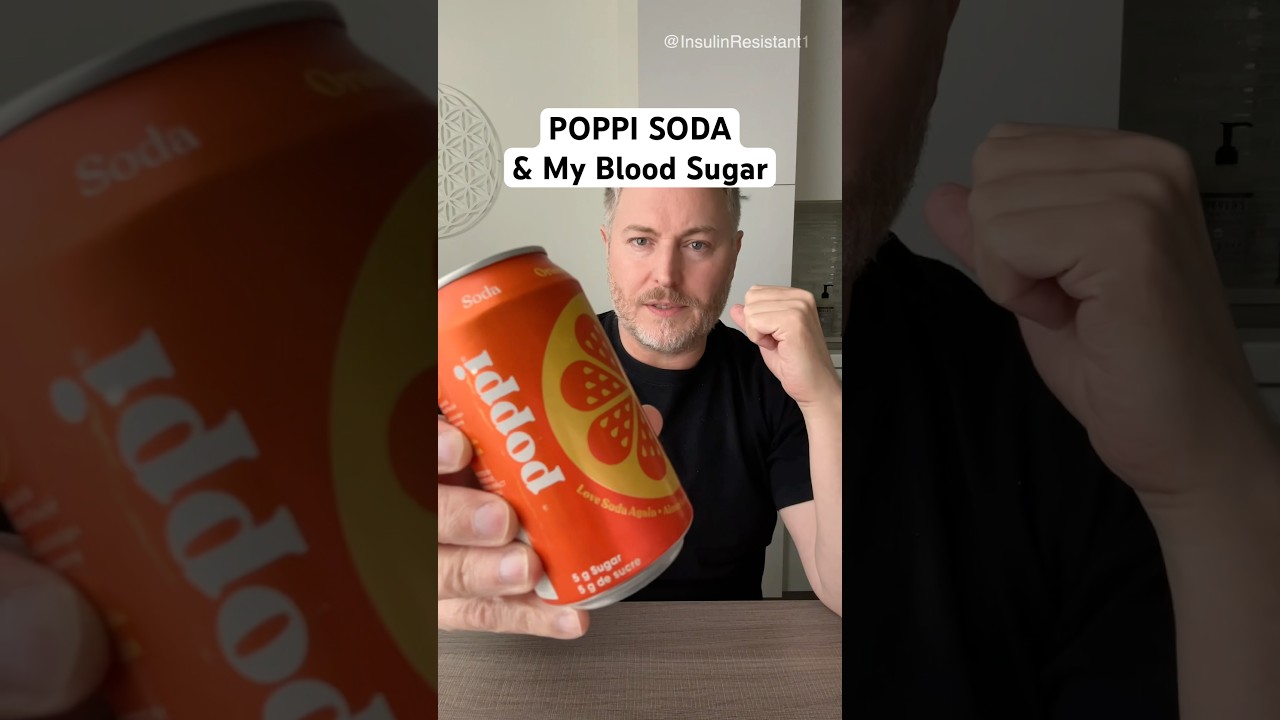 POPPI soda and my blood sugar.  #bloodsugar #glucose #insulinresistant1 #poppi￼