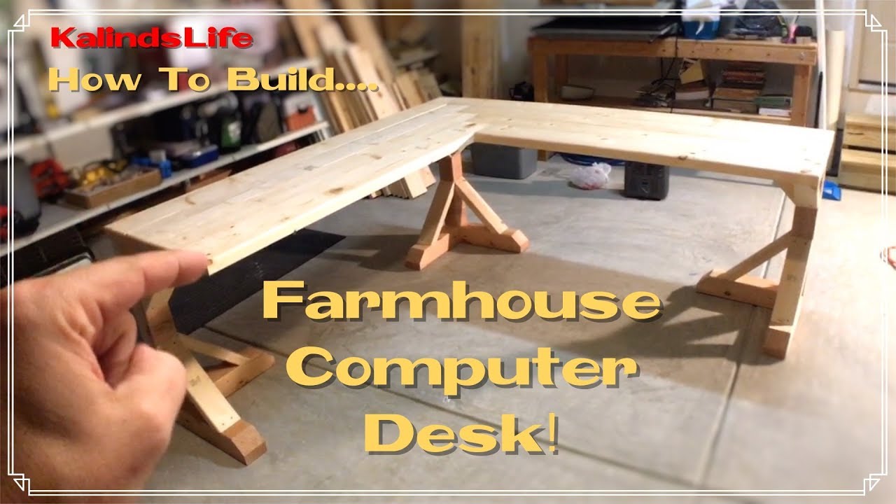 How To Build this Awesome Farmhouse Corner Desk! LESS THAN $100!!!