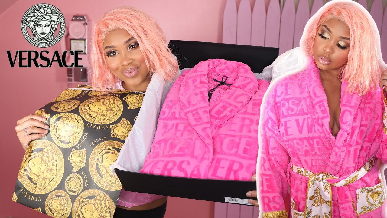 VERSACE BAROQUE BATHROBE PINK | UNBOXING