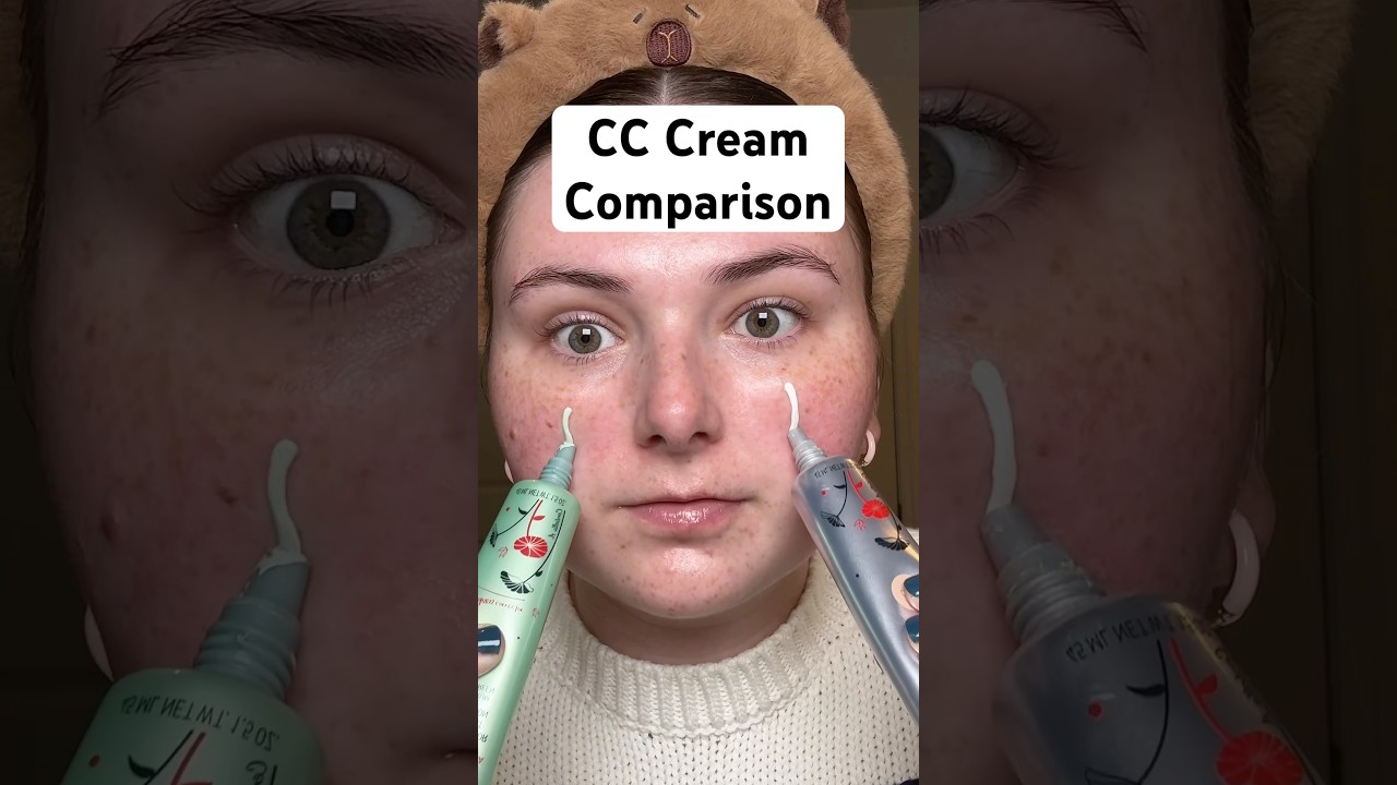 Green vs Regular Color-Changing CC Cream! 💚 #cccream #erborian #colorcorrection