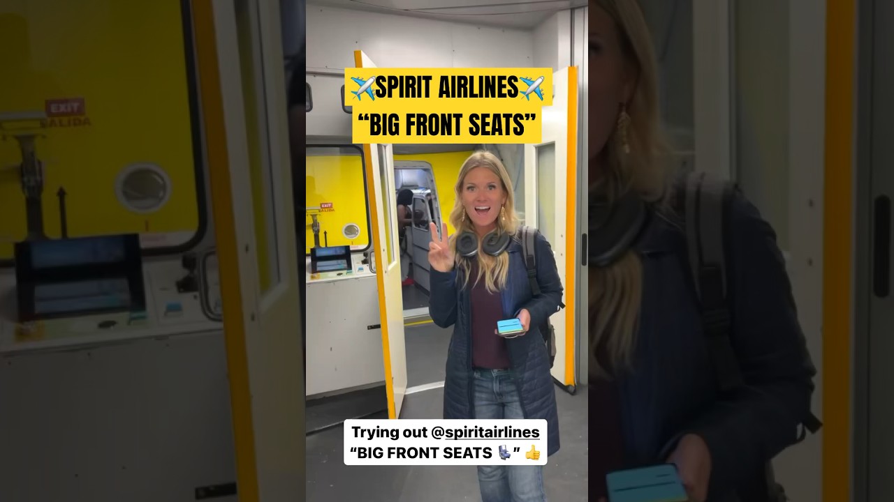 Spirit Airlines’ Big Front Seats: First-Class Comfort at a Fraction of the Cost! #fly #firstclass