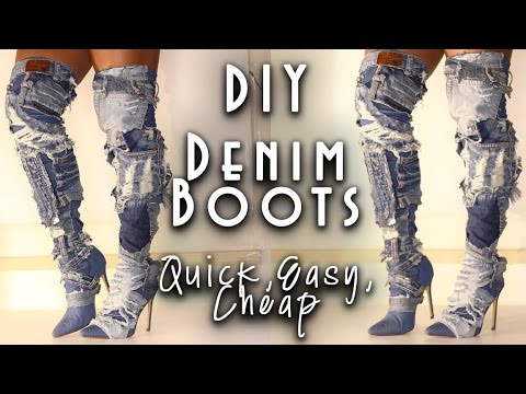 DIY Denim Boots | Quick, Easy and CHEAP