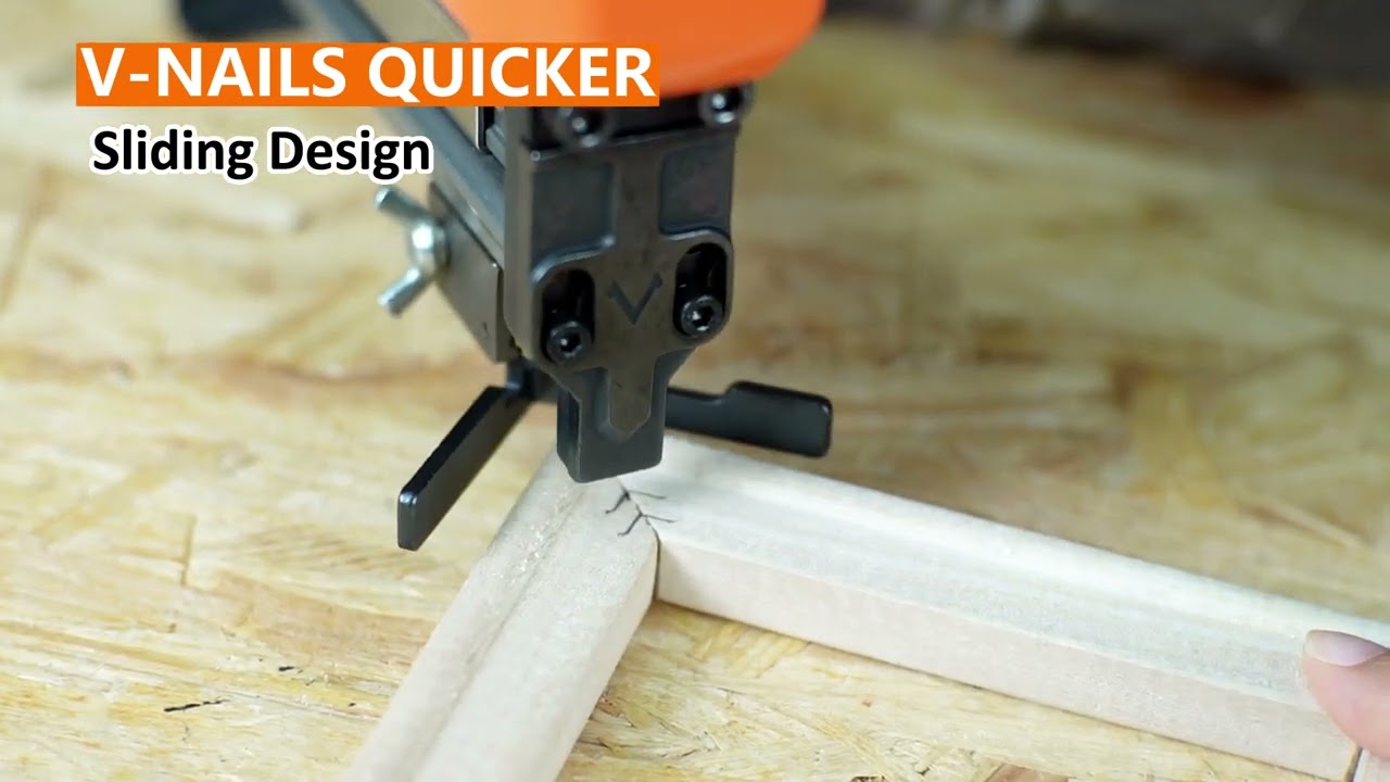 【V Nailer】 KAMSIN V1015 Pneumatic Picture Frame Nailer/ V Nailer (How to use)