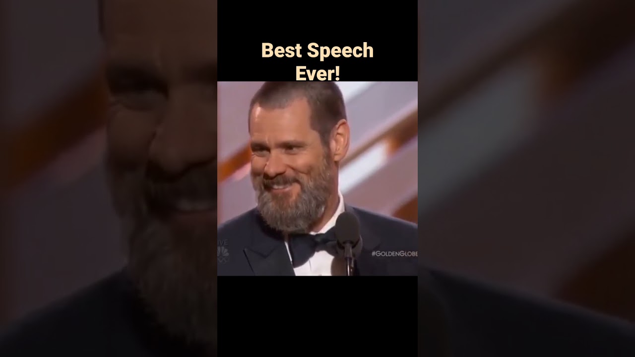 The best speech ever | Jim Carrey at Golden Globe Award