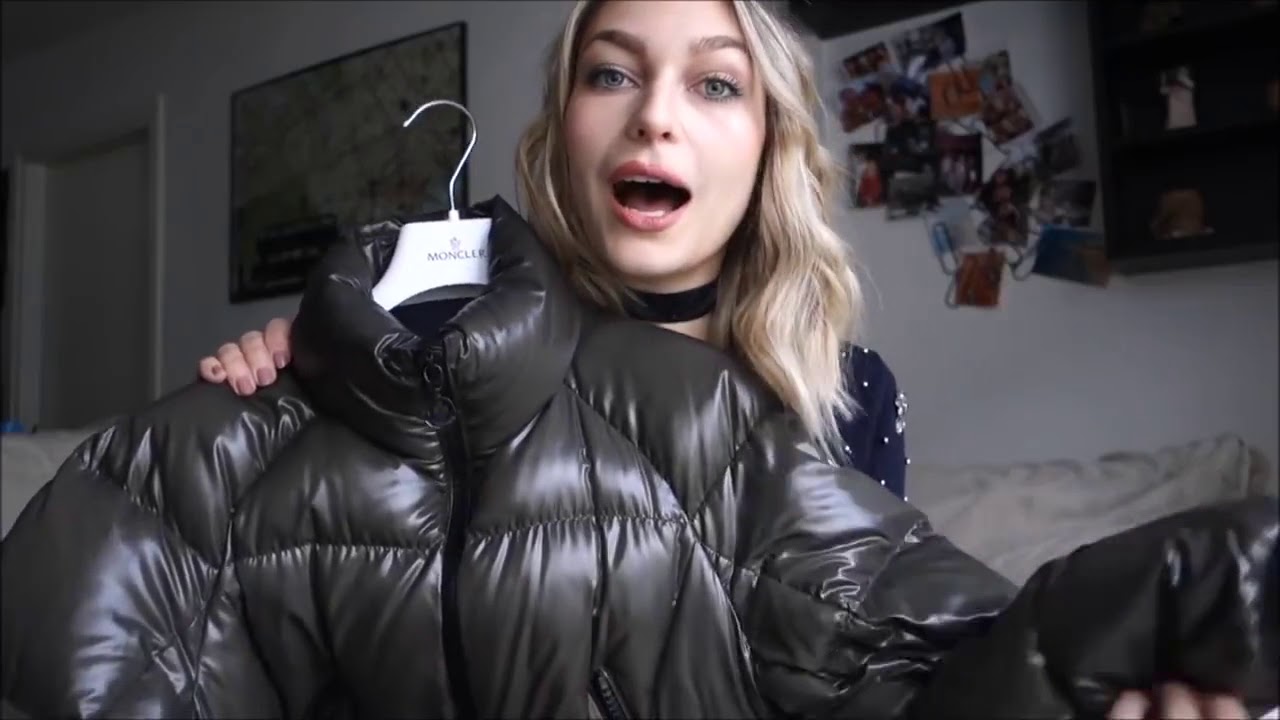 Girl wearing some Moncler down jackets