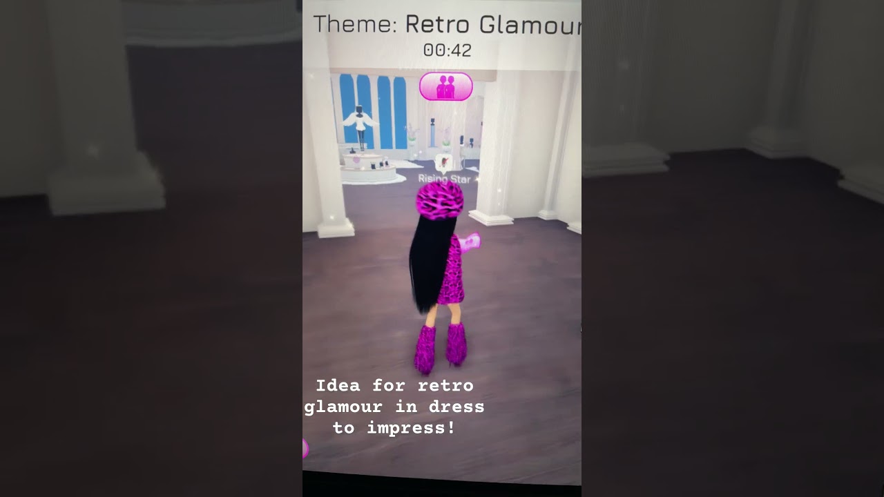 Retro glamour in dress to impress idea for you!! #promfashion #fashonfamous #feedshorts #roblox