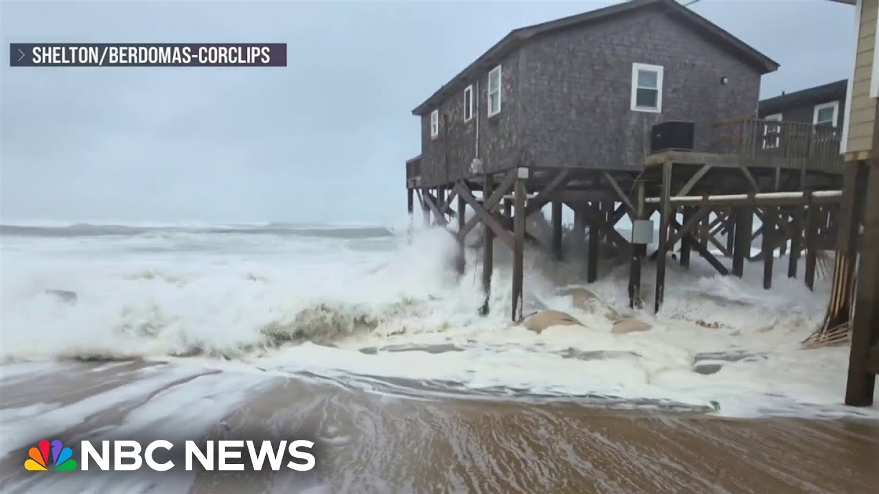 Hurricane Erin brings violent waves and flooding to east coast
