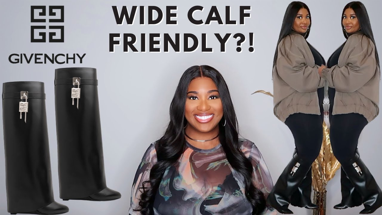 GIVENCHY SHARK LOCK BOOTS! REVIEW+ TRY ON! WIDE CALF FRIENDLY! POCKETSANDBOWS