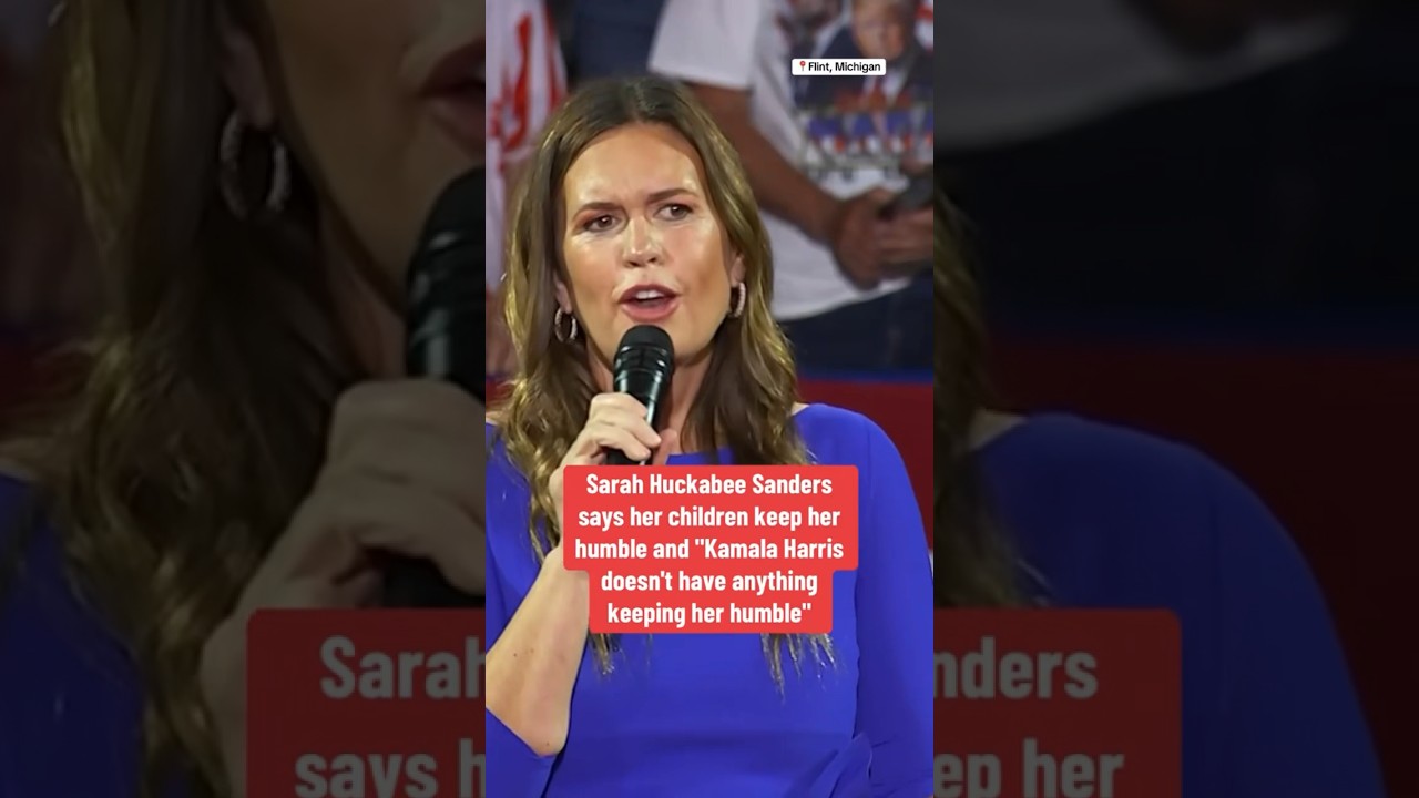 Sarah Huckabee Sanders criticizes Kamala Harris for not having biological children #shorts