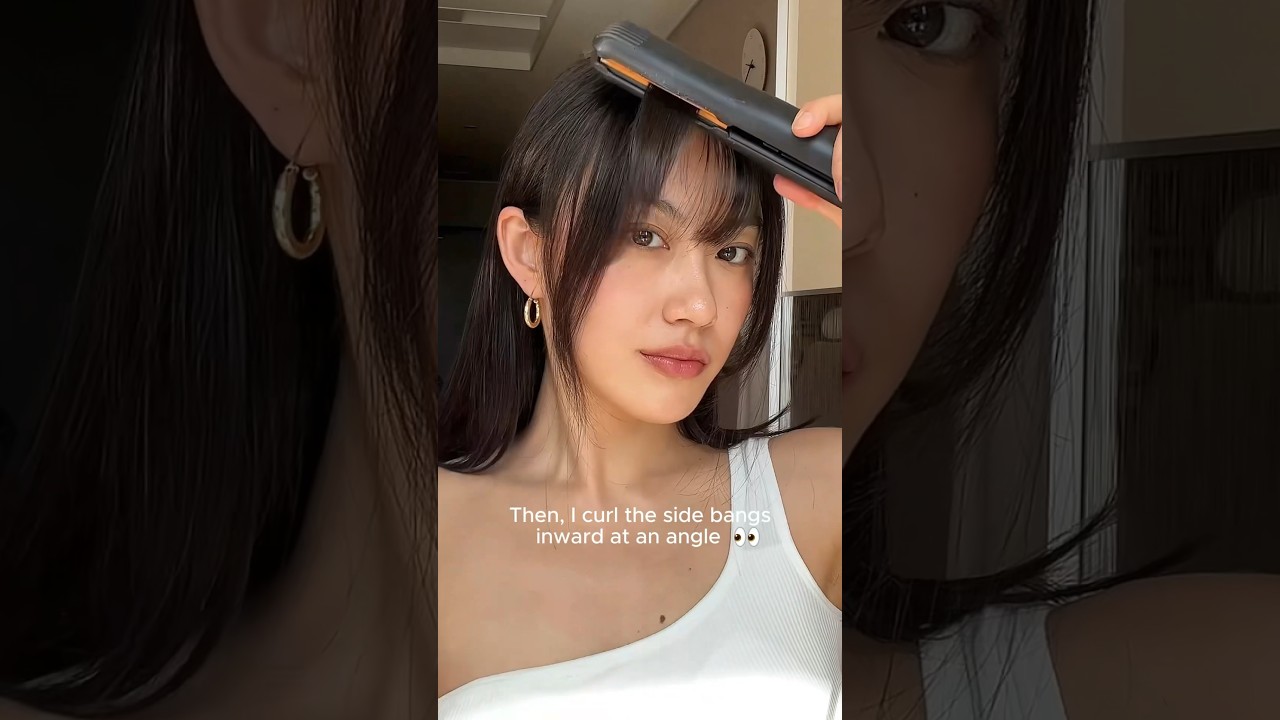 how I style my bangs 🎀 #hairstyle #hairstyles #hair