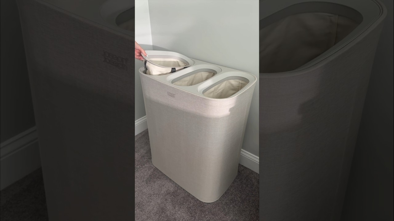 laundry hamper upgrade 🧺🤍 #amazonfinds #organization #asmrsounds