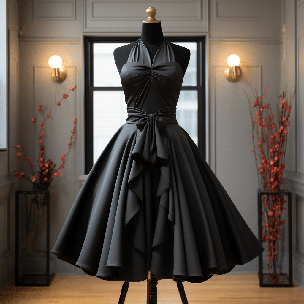black cocktail dress