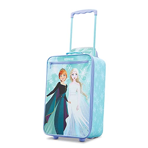 AMERICAN TOURISTER Kids' Disney Softside Upright Luggage, Telescoping Handles, Frozen, Carry On Inch