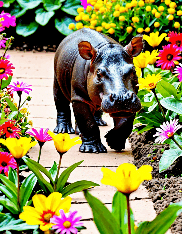 baby pygmy hippopotamus