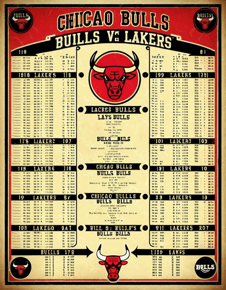 chicago bulls vs lakers timeline