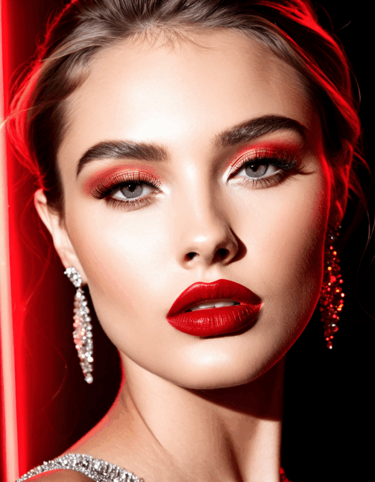 red lipstick