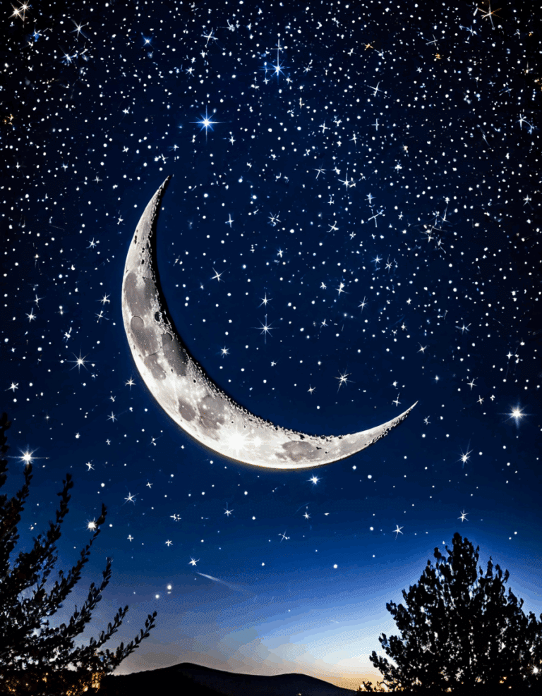 waxing crescent moon