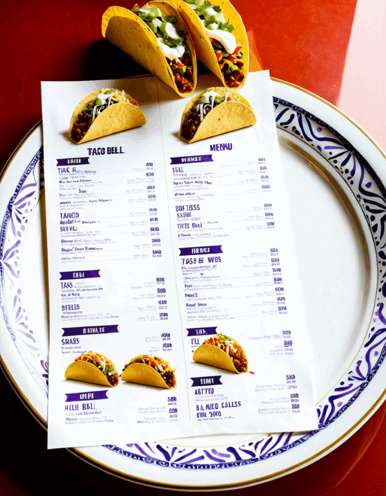 taco bell menu with prices