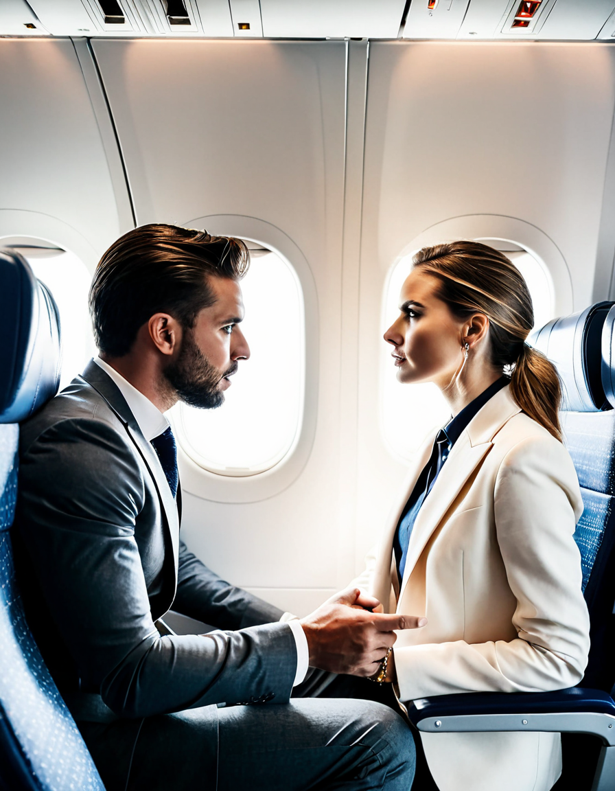 man cheating on flight